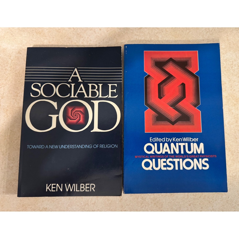 Ken Wilber Book Lot A Sociable God & Quantum Questions Shambhala Vintage PB